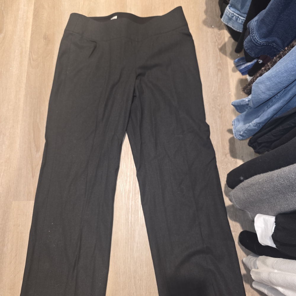 Armani Collezioni Black Straight-Leg Pants